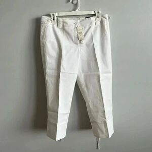 New White Marisa Cropped Style Pants Ann Taylor Loft